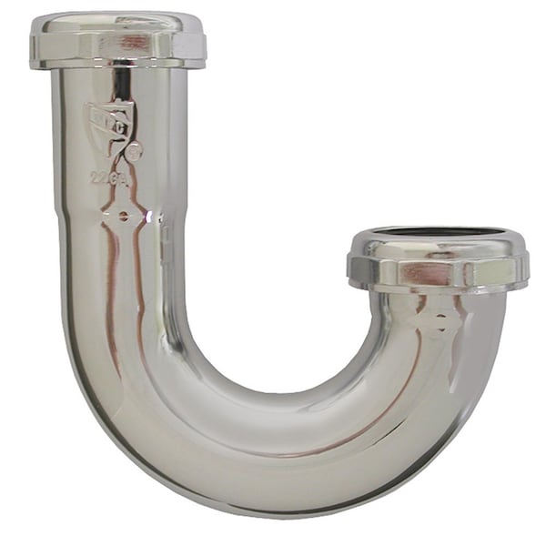 1-1/2in. Chrome Plated Brass J-Bend 20 Gauge